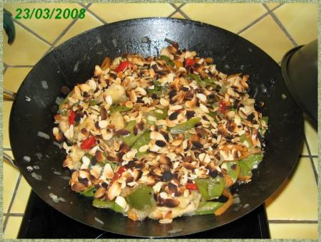 Poulet au miel saut� au wok